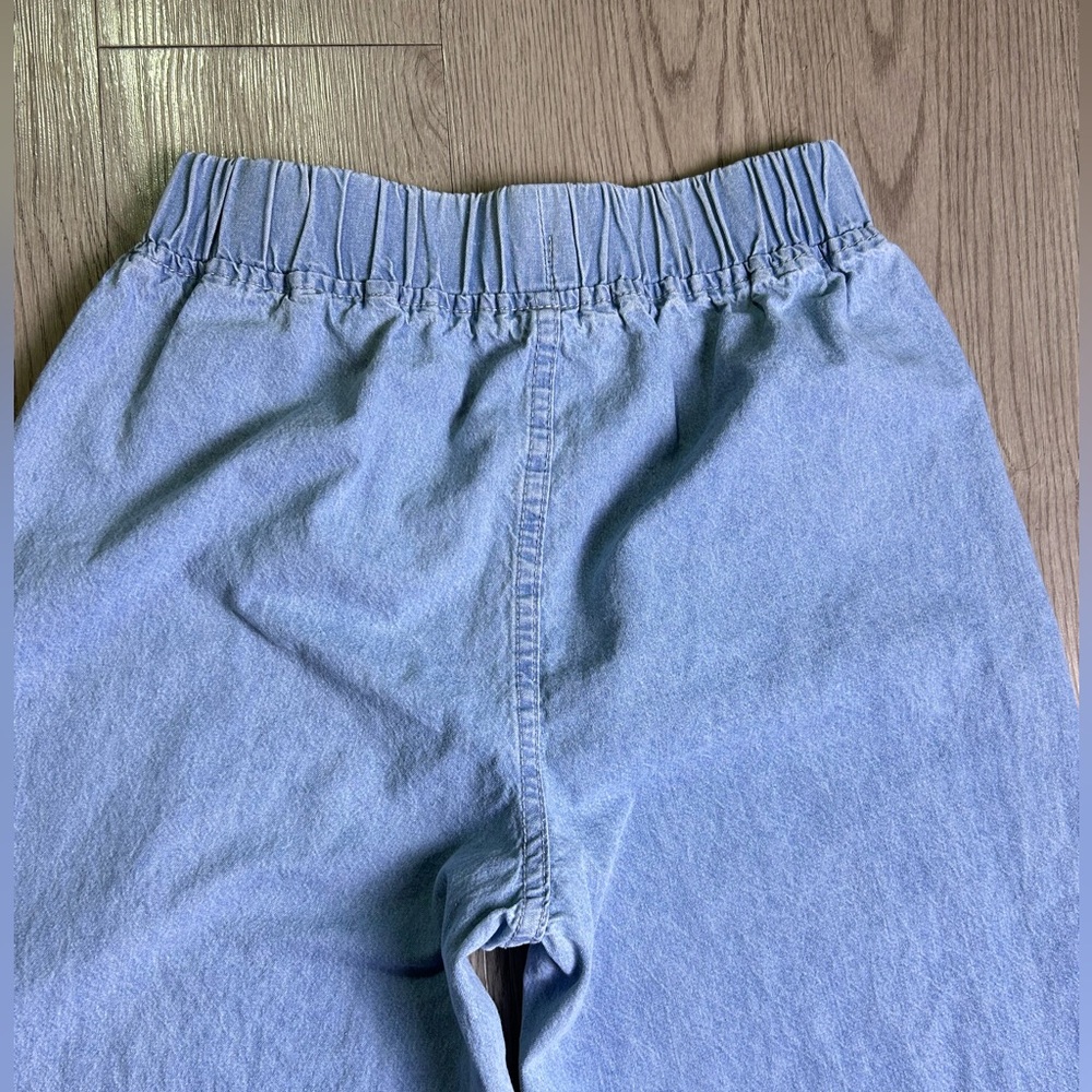 Women’s High Waist Wide Leg Light Blue Jeans 100% Cotton Size Medium - Picture 5 of 13